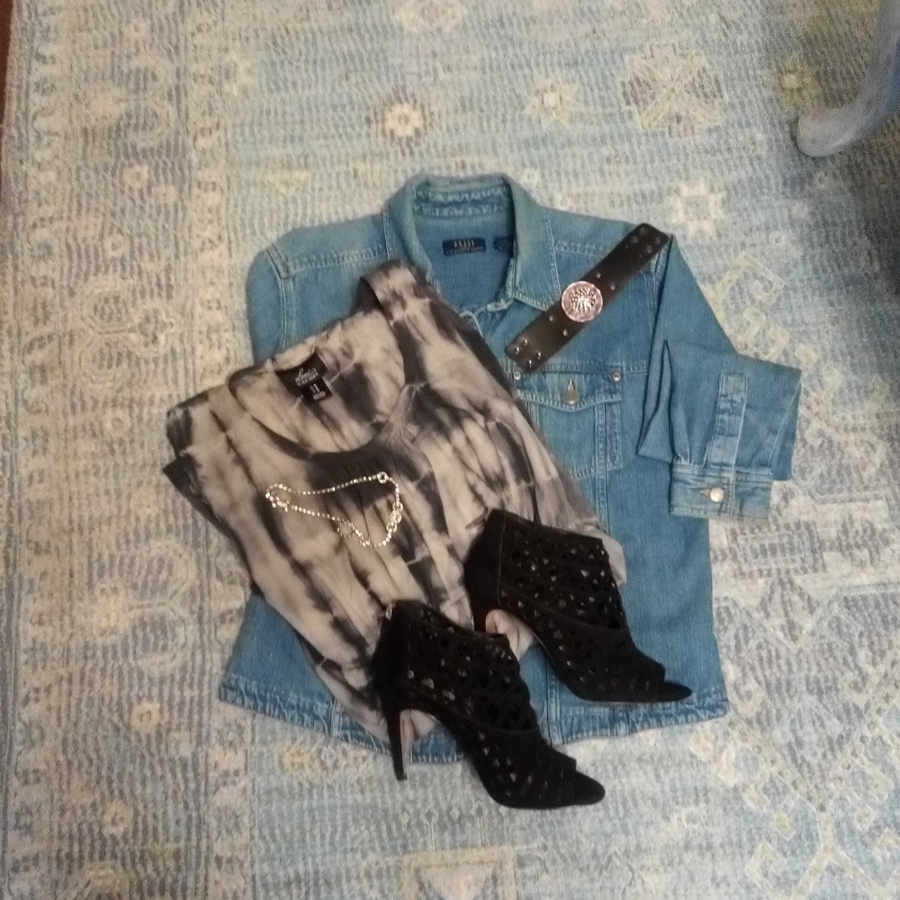 Jean jacket Liz Claiborne "Crazy Horse" Sz L